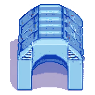 blue paper bridge drawing sticker