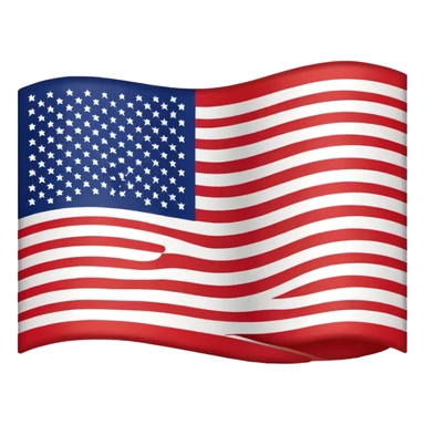 classic American flag, waving sticker