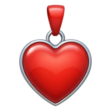 Heart charm – small red heart pendant.
 sticker