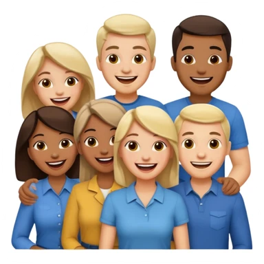 6 people two of them are women and of them are men  sticker