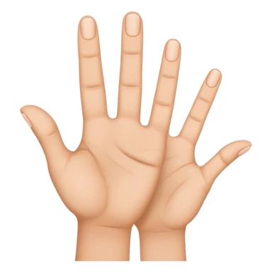 Hand stretching out all fingers but ONE sticker