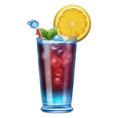 imaginer un emoji qui représente une boisson bleue, comme un cocktail avec des glaçons ou une boisson gazeuse. On pourrait le styliser avec des bulles ou des fruits pour le rendre plus attrayant. sticker
