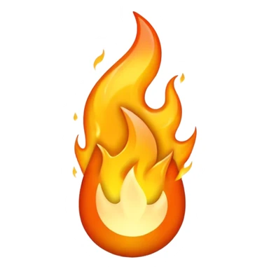 Streak / On Fire Emoji

Glossy 3D emoji of a flaming icon or bullet, glowing orange flames, gold reflections. sticker
