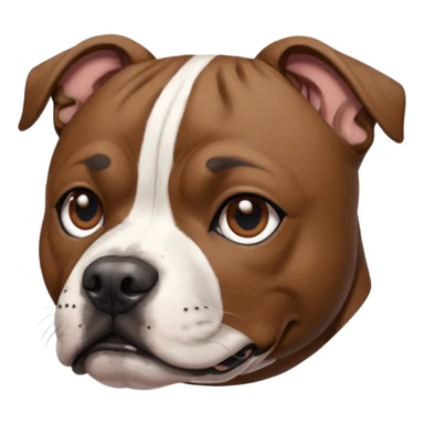 brindle staffordshire bull terrier head sticker
