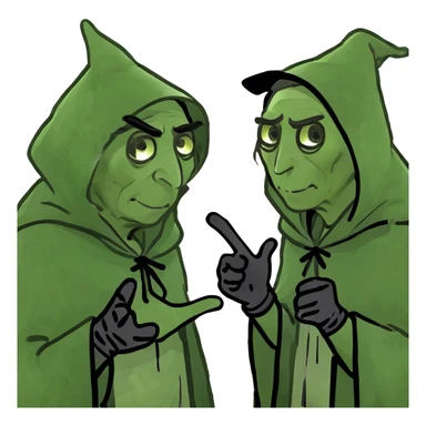 Two ugly hand putting spell sticker