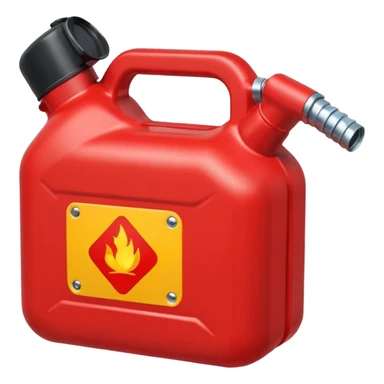 red gas can ios emoji with handle and cap sticker