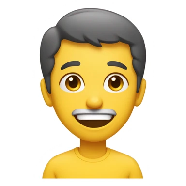 Blushing smirk face circle yellow  sticker