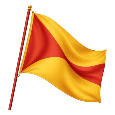 yellow and red flag sticker