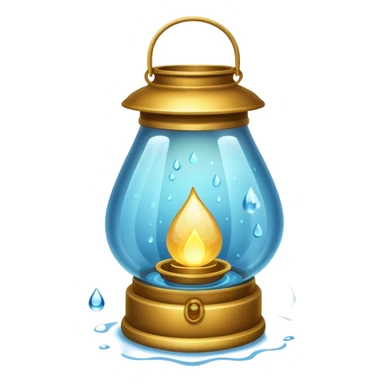 Water Lantern, more water drops inside lantern. sticker