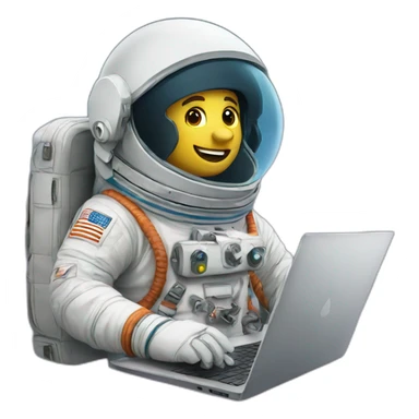 Astronauts with laptop sticker