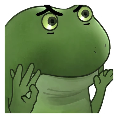 Eyes rolling with hand up  sticker