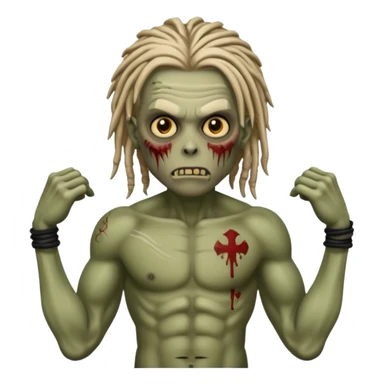 make a zombie boy that has dreads and dont make him too frail sticker