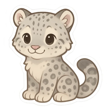 snow leopard sticker