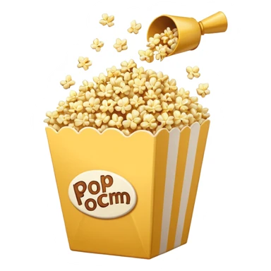 popcorn spilling out of a box in 16 x 9 aspect ratio sticker