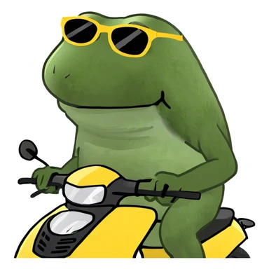 yellow moped sticker