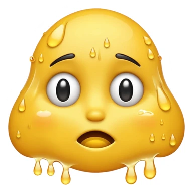 embarrased yellow emoji sqeezing eyes shut with sweat coming down the face sticker