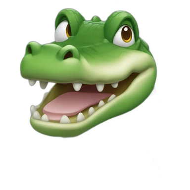Alligator qui prend une photo sticker
