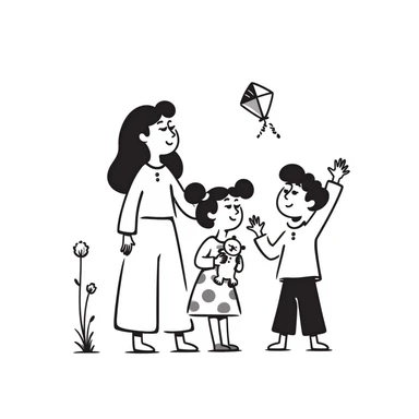 family of four sticker