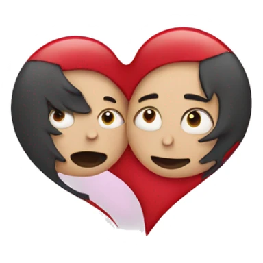 two halves of a heart sticker