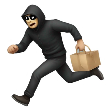 Thief escaping sticker