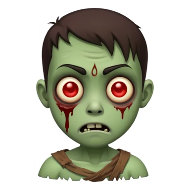Zombie chota bheem face sticker