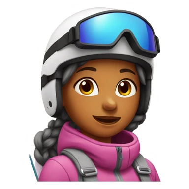 a girl is Skiing sticker