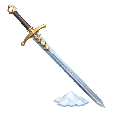 sharp sword in snow hill sticker