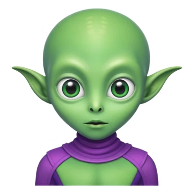 quirky silly alien  sticker