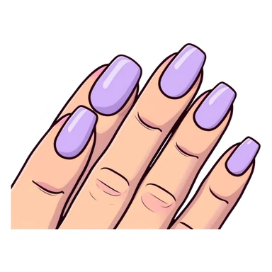 pastel lilac nails sticker