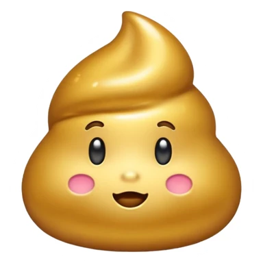 A golden poop
 sticker