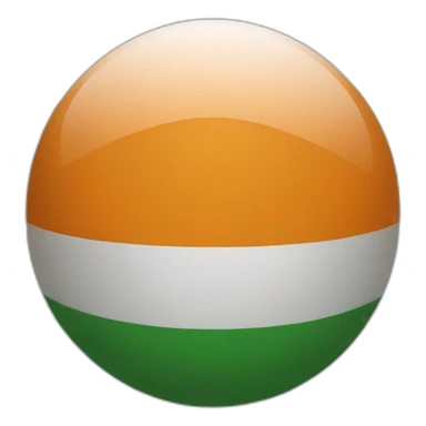 India flag as a ball sticker