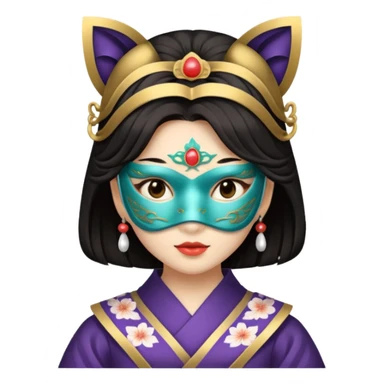 japanese princess with mask sticker