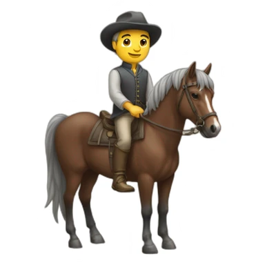 homme typé avec des chevaux sticker