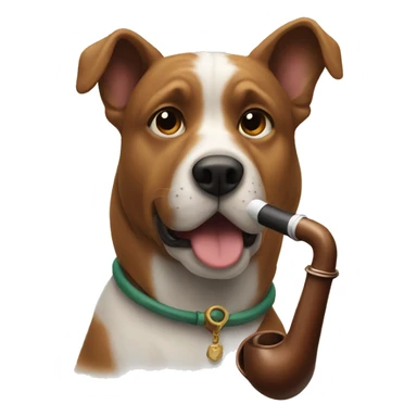 Dog with pipe  sticker