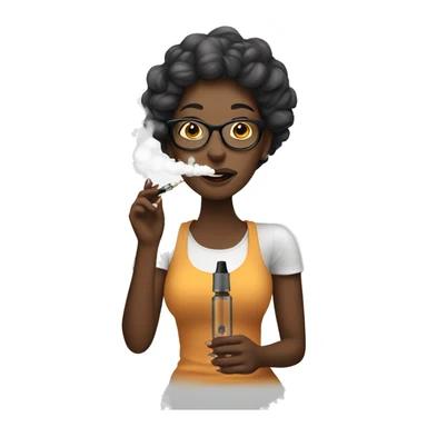 woman with vape sticker