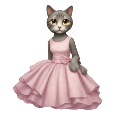 cat with dress sticker
