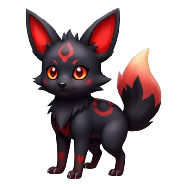 Zorua-Umbreon-hybrid, full body, spot markings sticker