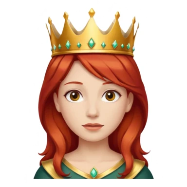 woman pelirroja con corona  sticker