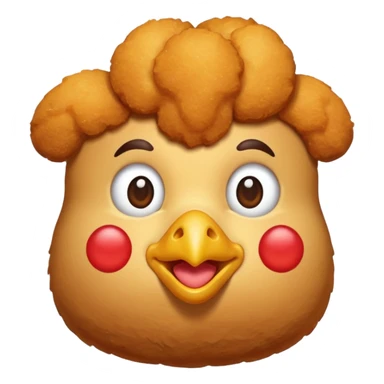 Make an emoji of a chicken nugget sticker