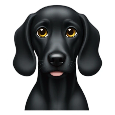 Un chien noir  sticker