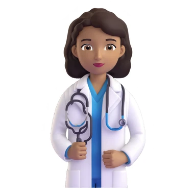 mature 60 year old doctor with stethoscope, dark brown hair, medium-dark tan skin tone, cinnamon skin, professional looking but not elderly sticker