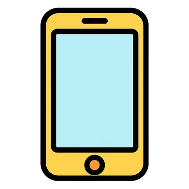 colored icon of an iPhone smartphone sticker