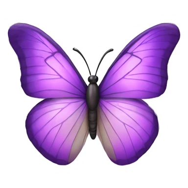 Purple butterfly inside of a heart sticker