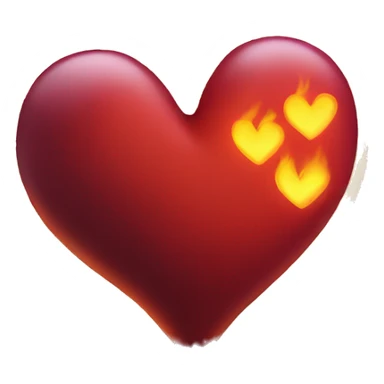 Heart on fire sticker