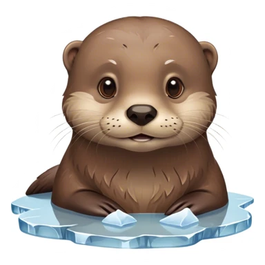 otter ice, sad sticker