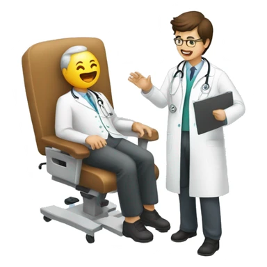 medico atendiendo a un paciente sticker