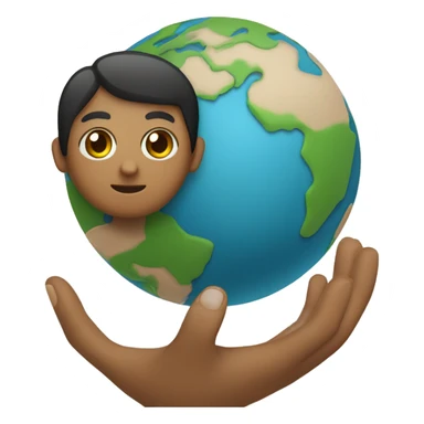 mexican traveler holding the earth in hand sticker
