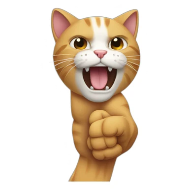 Cat fists sticker