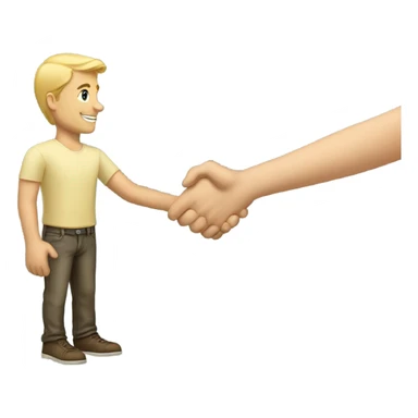 Realistic blonde male shaking sticker