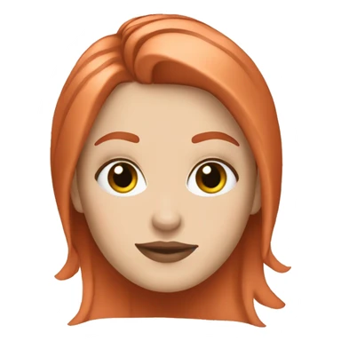 white girl with copper hair and eyelashes  sticker